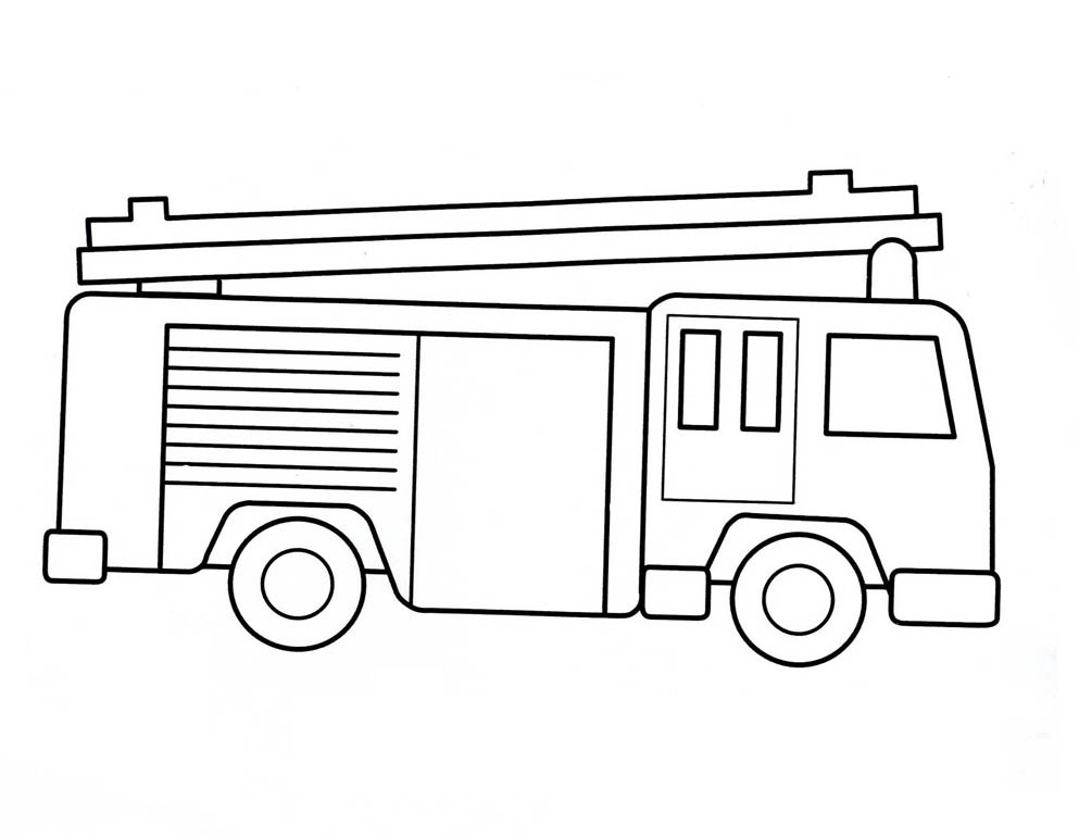 Malvorlage: Feuerwehrauto (Transport) #135783 - Kostenlose Malvorlagen zum Ausdrucken