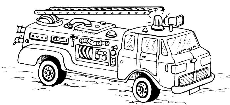 Malvorlage: Feuerwehrauto (Transport) #135789 - Kostenlose Malvorlagen zum Ausdrucken
