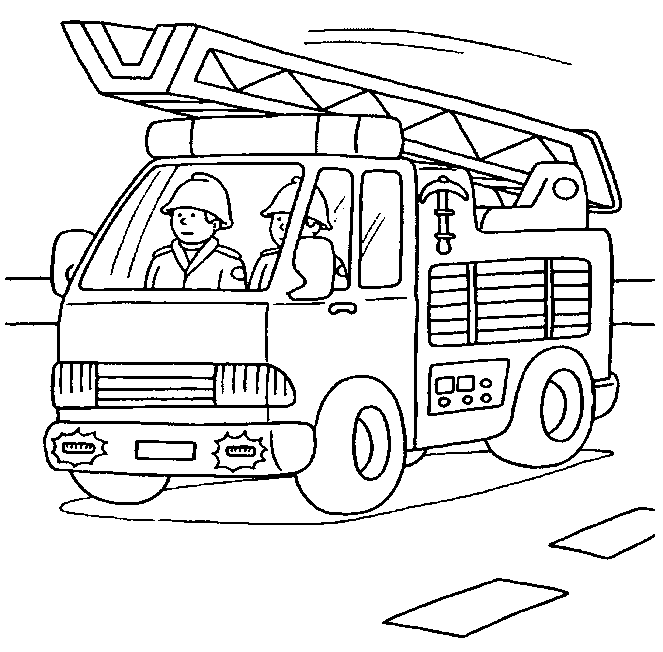 Malvorlage: Feuerwehrauto (Transport) #135791 - Kostenlose Malvorlagen zum Ausdrucken
