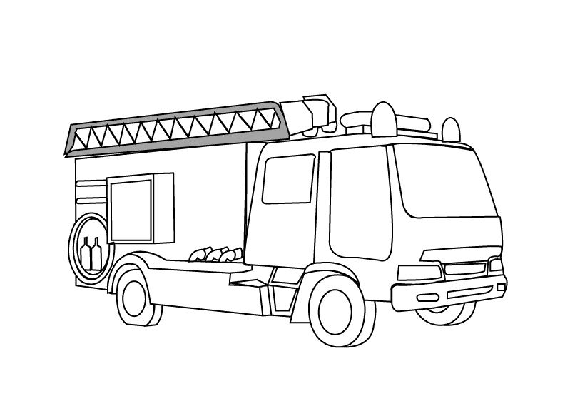 Malvorlage: Feuerwehrauto (Transport) #135797 - Kostenlose Malvorlagen zum Ausdrucken