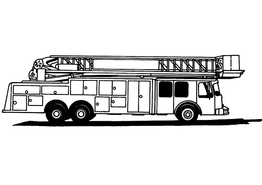 Malvorlage: Feuerwehrauto (Transport) #135802 - Kostenlose Malvorlagen zum Ausdrucken
