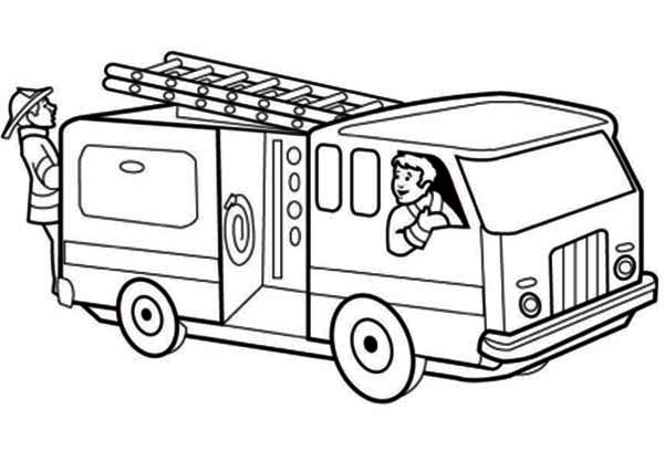 Malvorlage: Feuerwehrauto (Transport) #135803 - Kostenlose Malvorlagen zum Ausdrucken