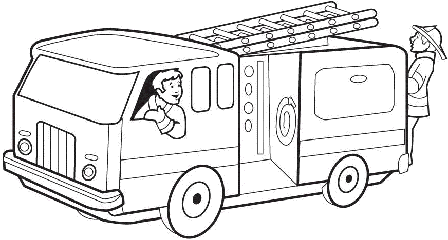 Malvorlage: Feuerwehrauto (Transport) #135806 - Kostenlose Malvorlagen zum Ausdrucken