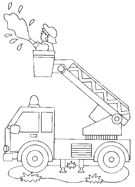 Malvorlage: Feuerwehrauto (Transport) #135808 - Kostenlose Malvorlagen zum Ausdrucken