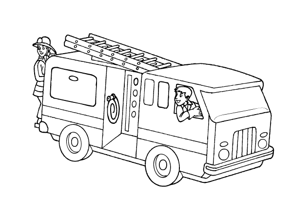 Malvorlage: Feuerwehrauto (Transport) #135812 - Kostenlose Malvorlagen zum Ausdrucken