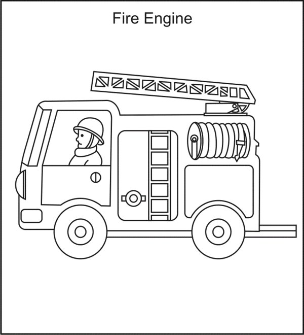 Malvorlage: Feuerwehrauto (Transport) #135816 - Kostenlose Malvorlagen zum Ausdrucken