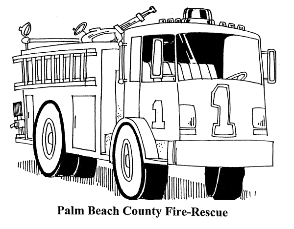 Malvorlage: Feuerwehrauto (Transport) #135818 - Kostenlose Malvorlagen zum Ausdrucken