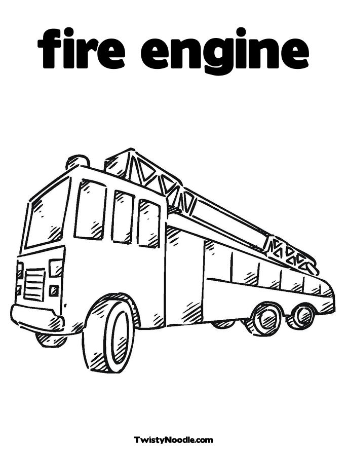 Malvorlage: Feuerwehrauto (Transport) #135833 - Kostenlose Malvorlagen zum Ausdrucken