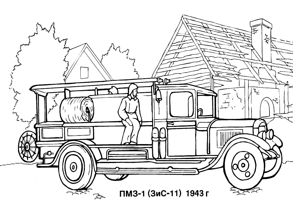 Malvorlage: Feuerwehrauto (Transport) #135835 - Kostenlose Malvorlagen zum Ausdrucken