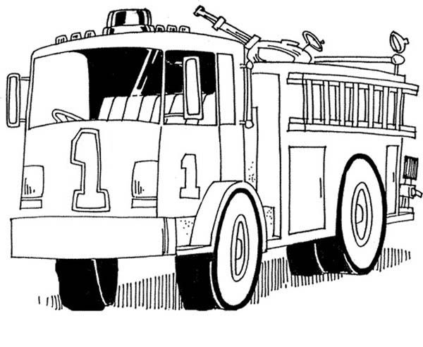 Malvorlage: Feuerwehrauto (Transport) #135849 - Kostenlose Malvorlagen zum Ausdrucken
