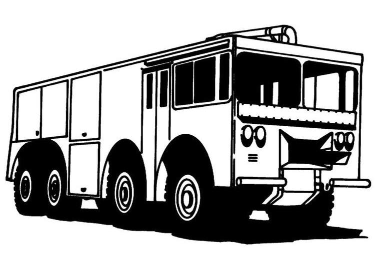 Malvorlage: Feuerwehrauto (Transport) #135872 - Kostenlose Malvorlagen zum Ausdrucken