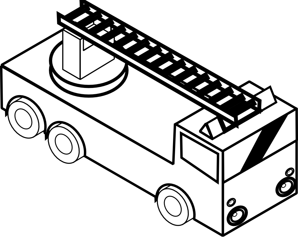 Malvorlage: Feuerwehrauto (Transport) #135881 - Kostenlose Malvorlagen zum Ausdrucken
