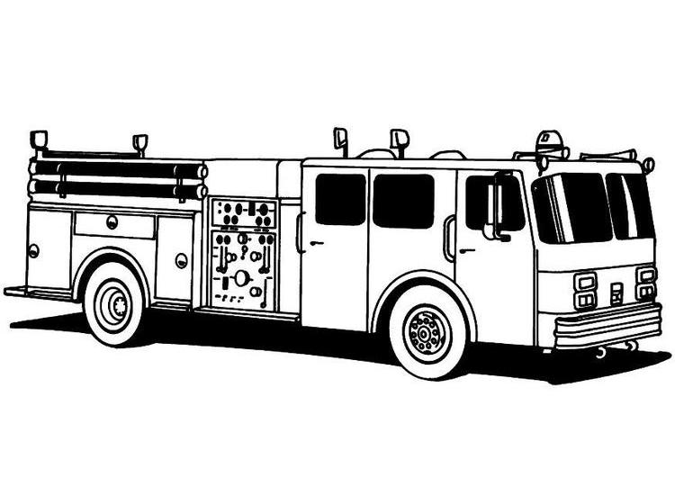 Malvorlage: Feuerwehrauto (Transport) #135884 - Kostenlose Malvorlagen zum Ausdrucken