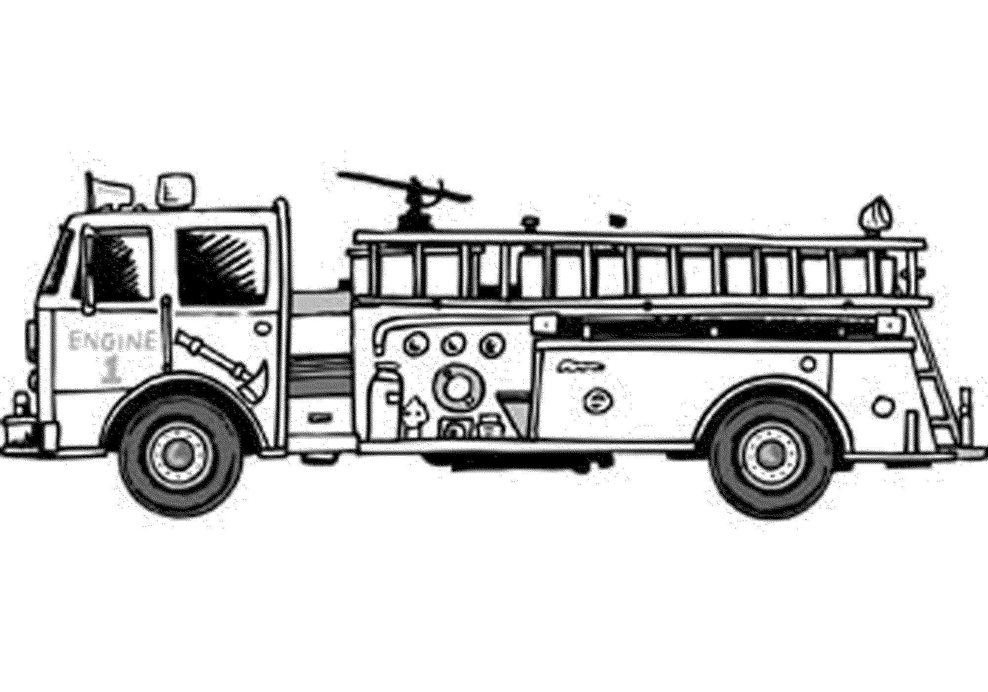 Malvorlage: Feuerwehrauto (Transport) #135978 - Kostenlose Malvorlagen zum Ausdrucken