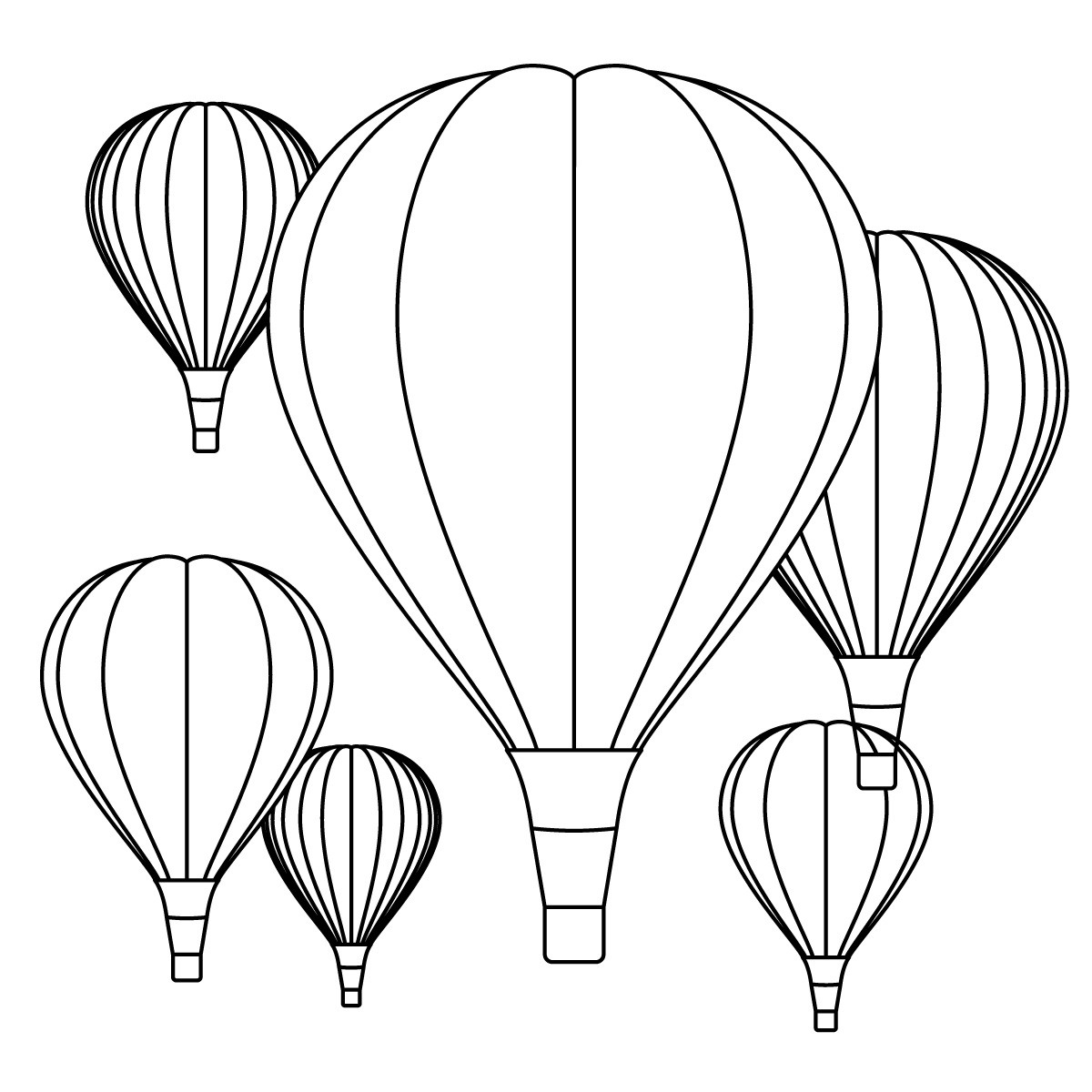 Malvorlage: Heißluftballon (Transport) #134583 - Kostenlose Malvorlagen zum Ausdrucken