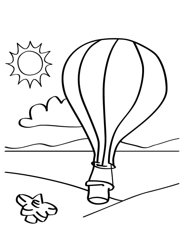 Malvorlage: Heißluftballon (Transport) #134641 - Kostenlose Malvorlagen zum Ausdrucken