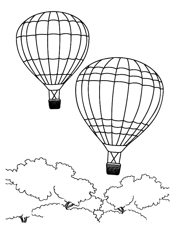Malvorlage: Heißluftballon (Transport) #134697 - Kostenlose Malvorlagen zum Ausdrucken