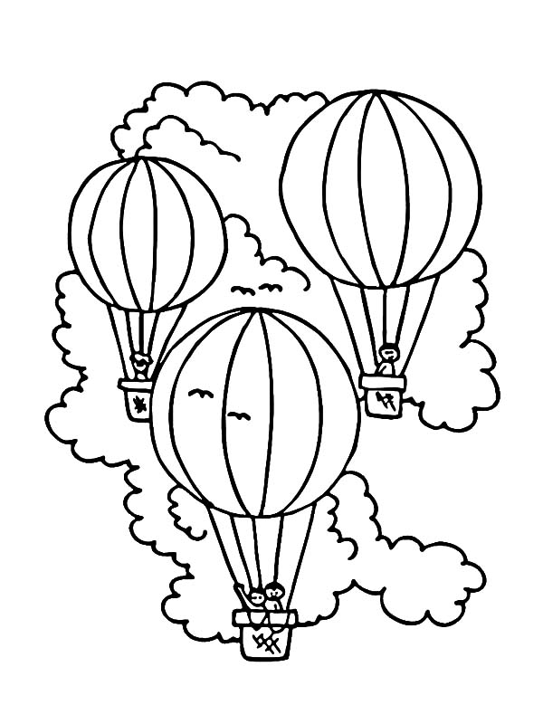 Malvorlage: Heißluftballon (Transport) #134699 - Kostenlose Malvorlagen zum Ausdrucken