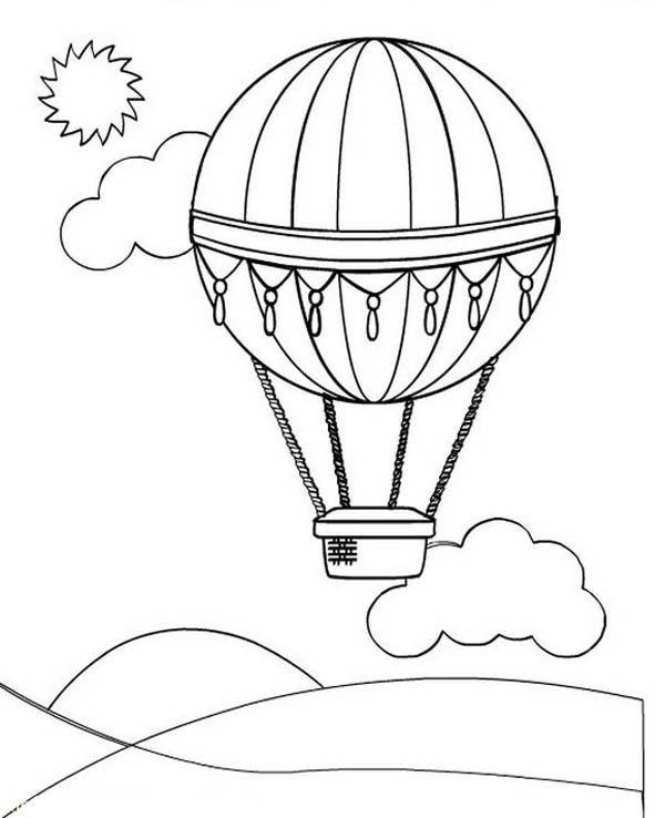 Malvorlage: Heißluftballon (Transport) #134709 - Kostenlose Malvorlagen zum Ausdrucken