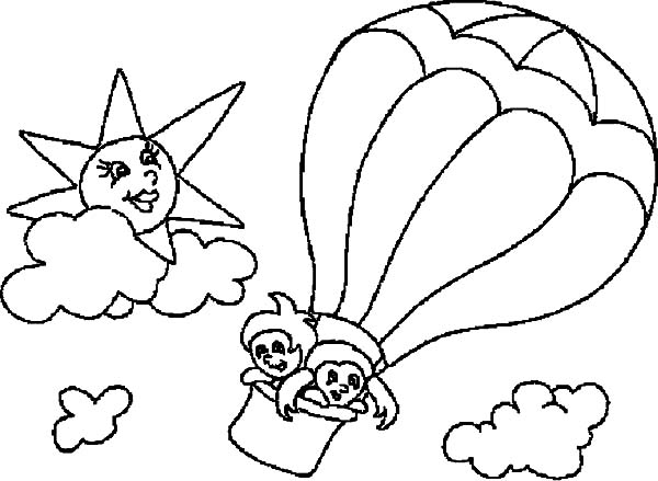 Malvorlage: Heißluftballon (Transport) #134720 - Kostenlose Malvorlagen zum Ausdrucken
