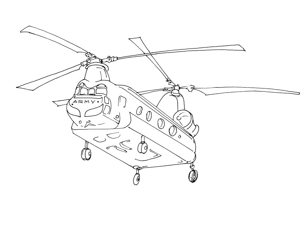 Malvorlage: Hubschrauber (Transport) #136055 - Kostenlose Malvorlagen zum Ausdrucken