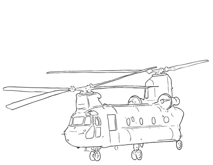 Malvorlage: Hubschrauber (Transport) #136083 - Kostenlose Malvorlagen zum Ausdrucken