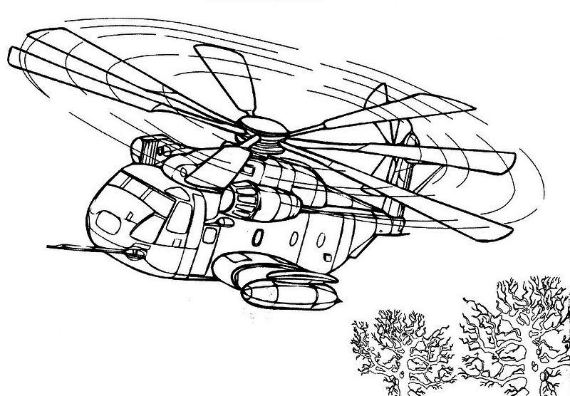Malvorlage: Hubschrauber (Transport) #136085 - Kostenlose Malvorlagen zum Ausdrucken