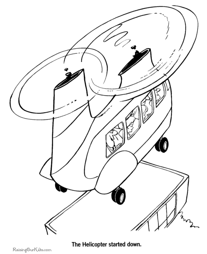 Malvorlage: Hubschrauber (Transport) #136149 - Kostenlose Malvorlagen zum Ausdrucken