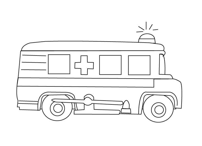 Malvorlage: Krankenwagen (Transport) #136771 - Kostenlose Malvorlagen zum Ausdrucken