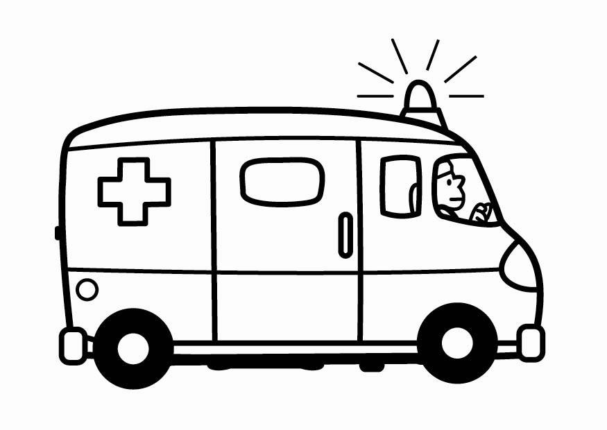 Malvorlage: Krankenwagen (Transport) #136789 - Kostenlose Malvorlagen zum Ausdrucken