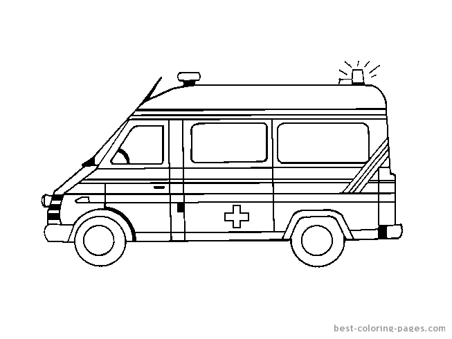 Malvorlage: Krankenwagen (Transport) #136790 - Kostenlose Malvorlagen zum Ausdrucken