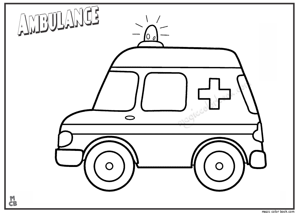 Malvorlage: Krankenwagen (Transport) #136798 - Kostenlose Malvorlagen zum Ausdrucken
