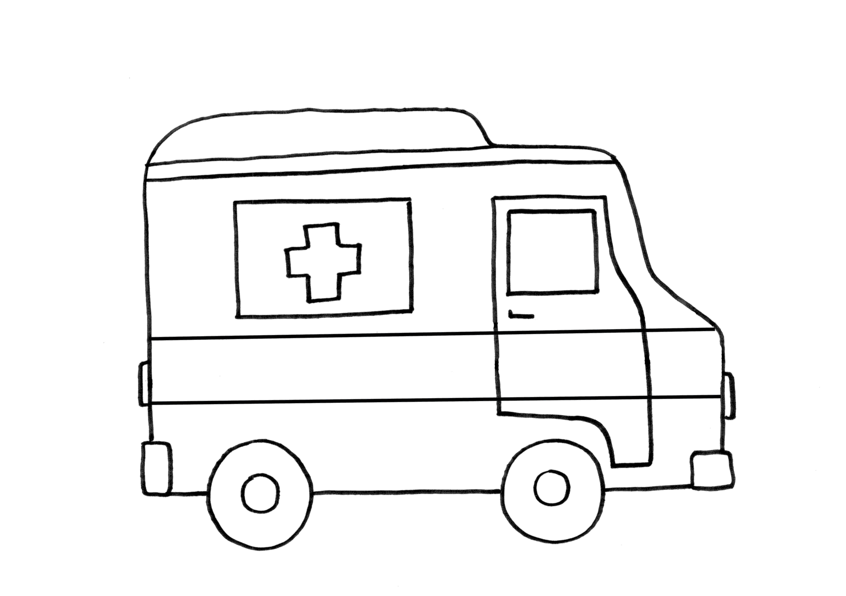 Malvorlage: Krankenwagen (Transport) #136833 - Kostenlose Malvorlagen zum Ausdrucken