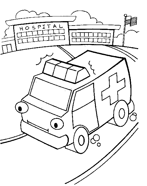 Malvorlage: Krankenwagen (Transport) #136836 - Kostenlose Malvorlagen zum Ausdrucken