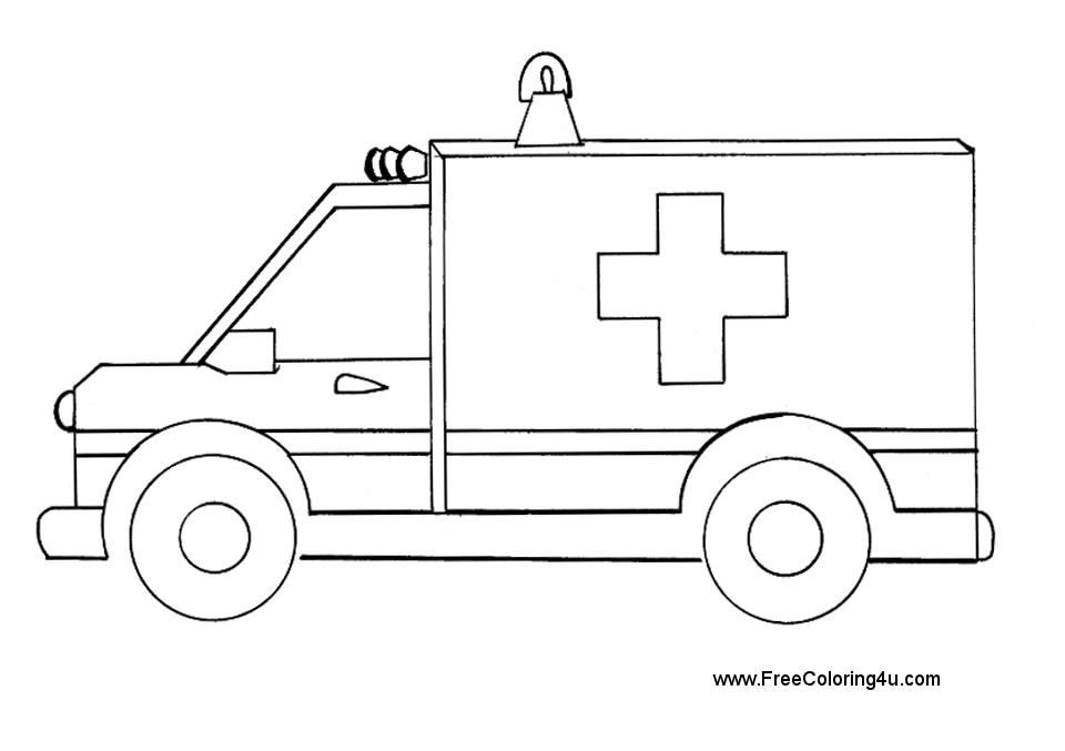Malvorlage: Krankenwagen (Transport) #136874 - Kostenlose Malvorlagen zum Ausdrucken
