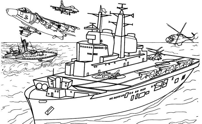 Malvorlage: Kriegsschiff (Transport) #138466 - Kostenlose Malvorlagen zum Ausdrucken