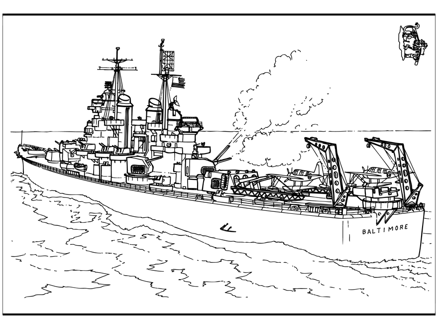 Malvorlage: Kriegsschiff (Transport) #138515 - Kostenlose Malvorlagen zum Ausdrucken