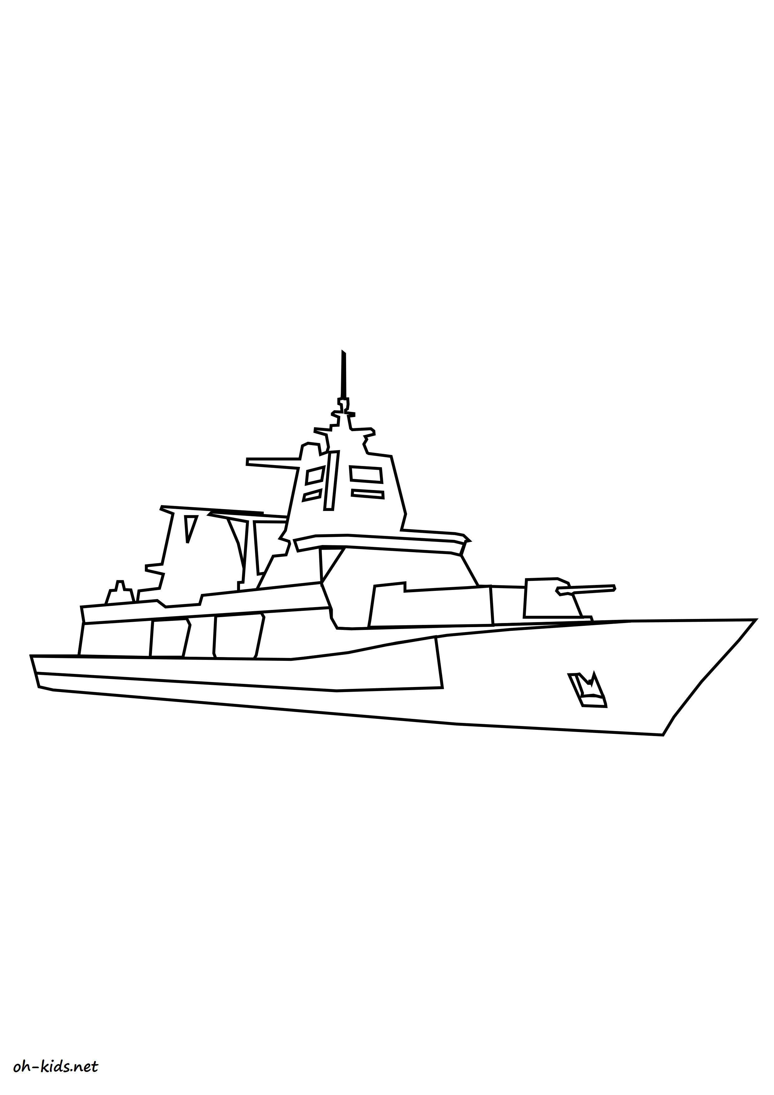 Malvorlage: Kriegsschiff (Transport) #138643 - Kostenlose Malvorlagen zum Ausdrucken