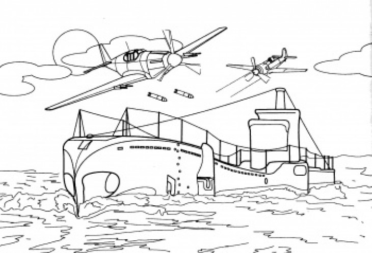 Malvorlage: Kriegsschiff (Transport) #138644 - Kostenlose Malvorlagen zum Ausdrucken