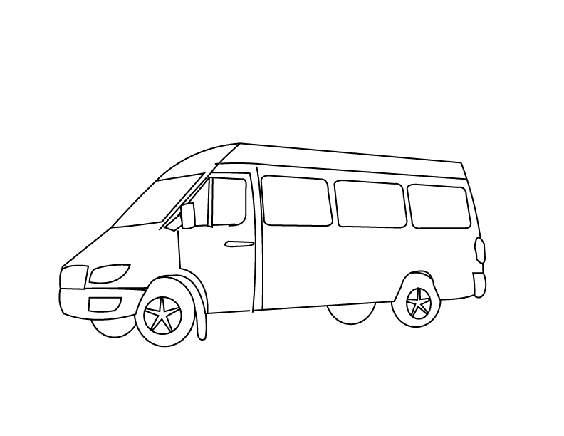 Malvorlage: Lieferwagen (Transport) #145265 - Kostenlose Malvorlagen zum Ausdrucken