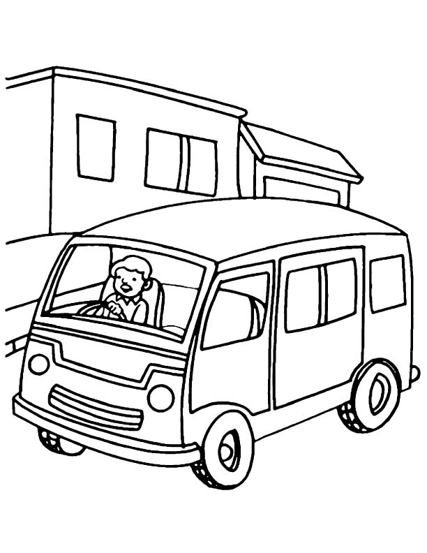 Malvorlage: Lieferwagen (Transport) #145286 - Kostenlose Malvorlagen zum Ausdrucken