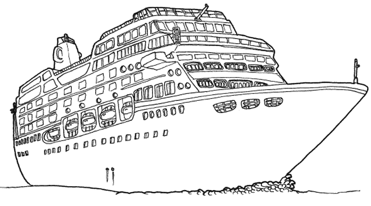 Malvorlage: Liner / Kreuzfahrtschiff (Transport) #140682 - Kostenlose Malvorlagen zum Ausdrucken