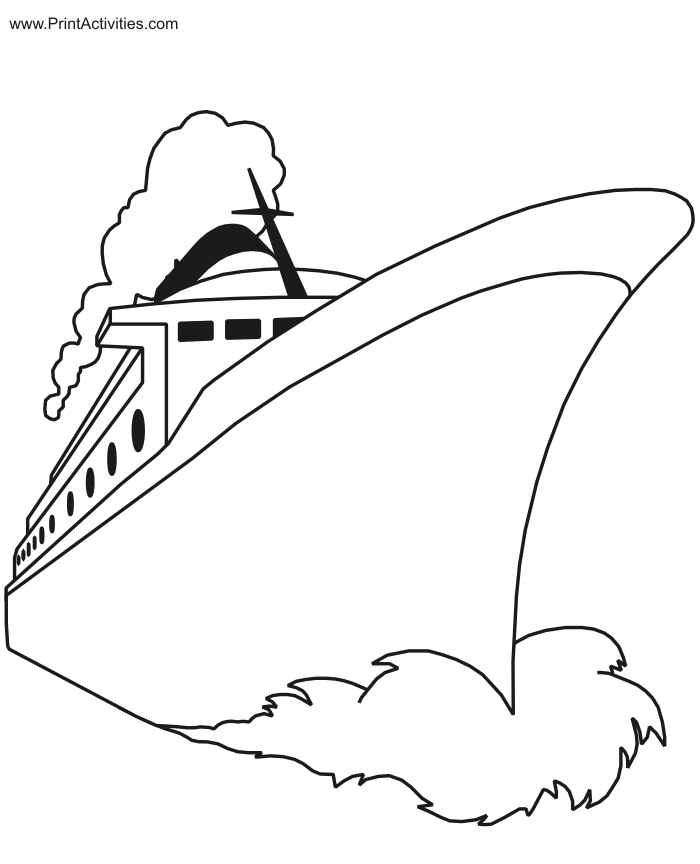 Malvorlage: Liner / Kreuzfahrtschiff (Transport) #140786 - Kostenlose Malvorlagen zum Ausdrucken