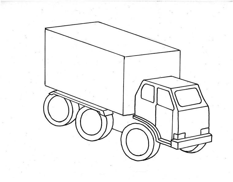 Malvorlage: LKW (Transport) #135586 - Kostenlose Malvorlagen zum Ausdrucken