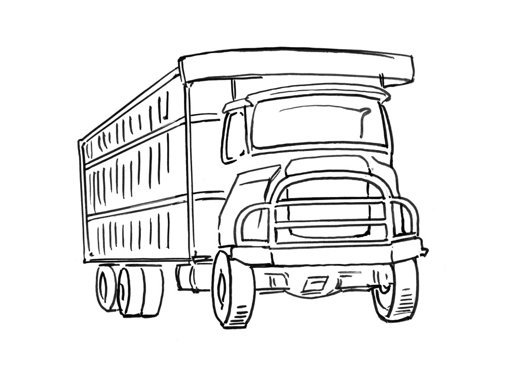 Malvorlage: LKW (Transport) #135655 - Kostenlose Malvorlagen zum Ausdrucken
