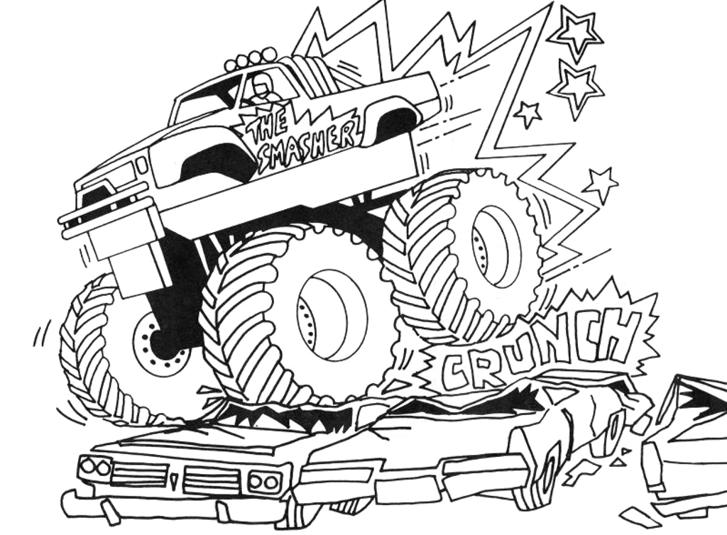 Malvorlage: Monster Truck (Transport) #141286 - Kostenlose Malvorlagen zum Ausdrucken