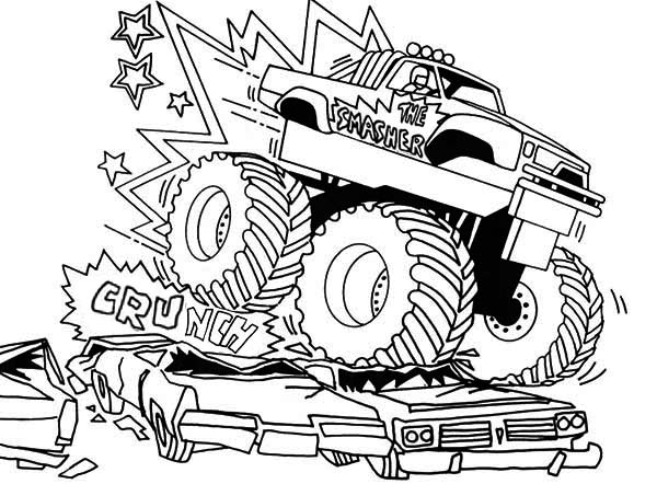 Malvorlage: Monster Truck (Transport) #141322 - Kostenlose Malvorlagen zum Ausdrucken