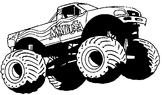 Malvorlage: Monster Truck (Transport) #141339 - Kostenlose Malvorlagen zum Ausdrucken