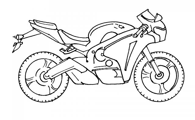 Malvorlage: Motorrad (Transport) #136251 - Kostenlose Malvorlagen zum Ausdrucken
