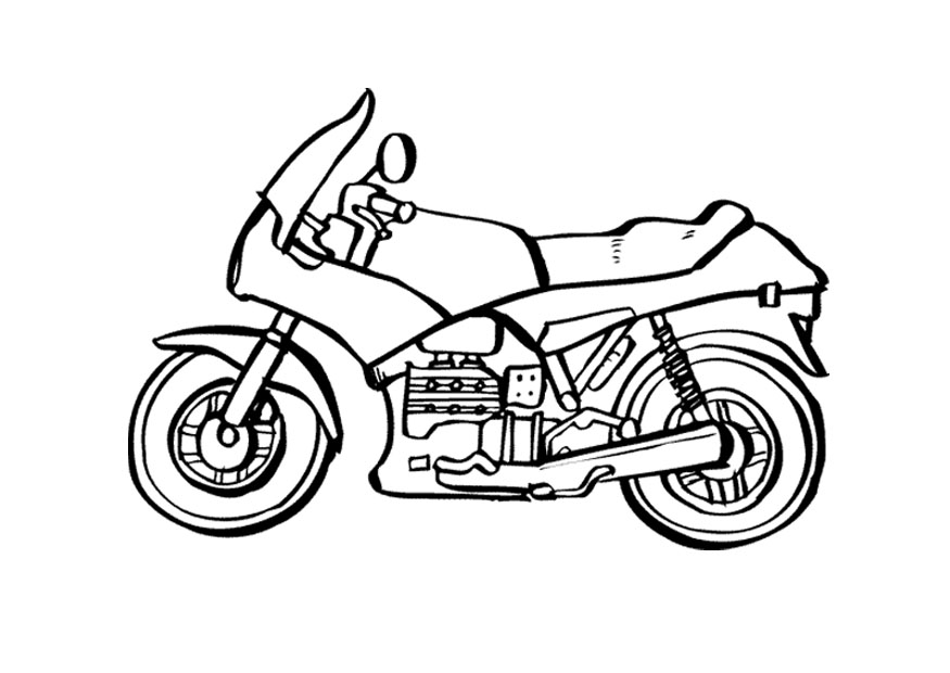 Malvorlage: Motorrad (Transport) #136254 - Kostenlose Malvorlagen zum Ausdrucken